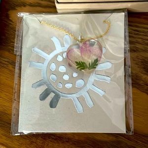 Birthday necklace. June heart shaped